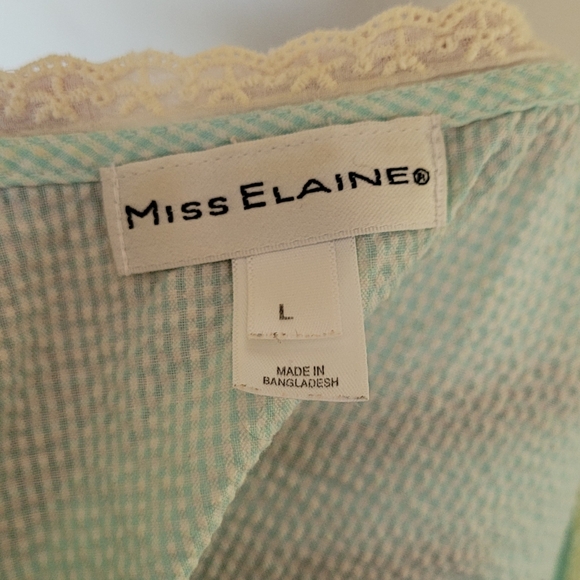 Miss Elaine Moo Moo Nightgown | Lace Trim Night Dress | Womens Size Large - Picture 9 of 9